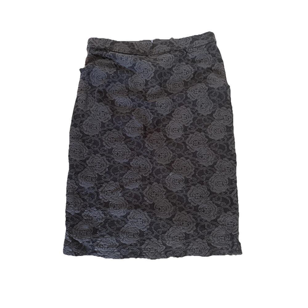 Maeve Anthropologie Skirt Womens Small Lace Knee Length Black Pencil Office